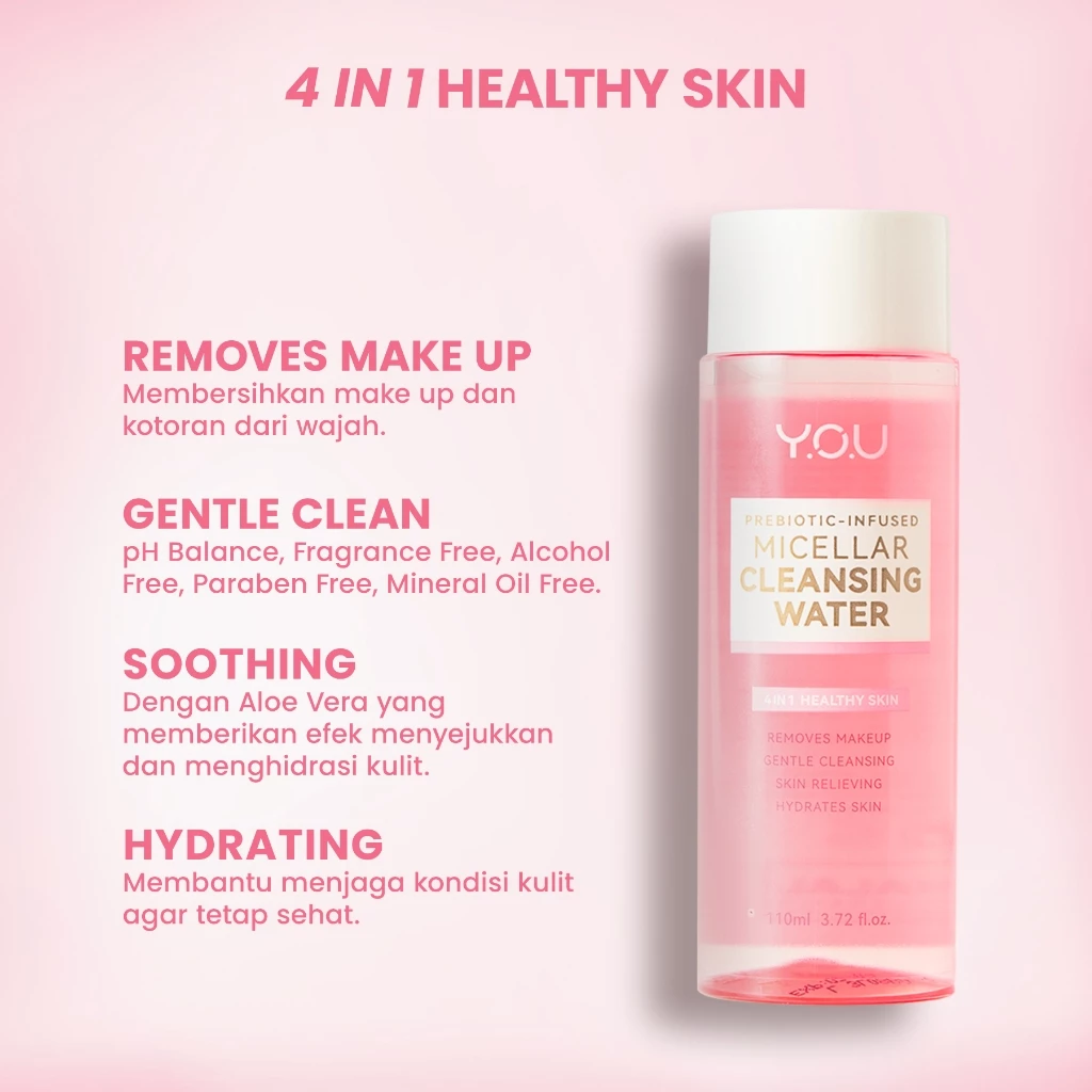 Y.O.U PREBIOTIC-INFUSED MICELLAR CLEANSING WATER 110ML